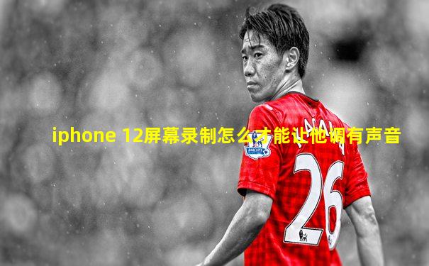 iphone 12屏幕录制怎么才能让他调有声音